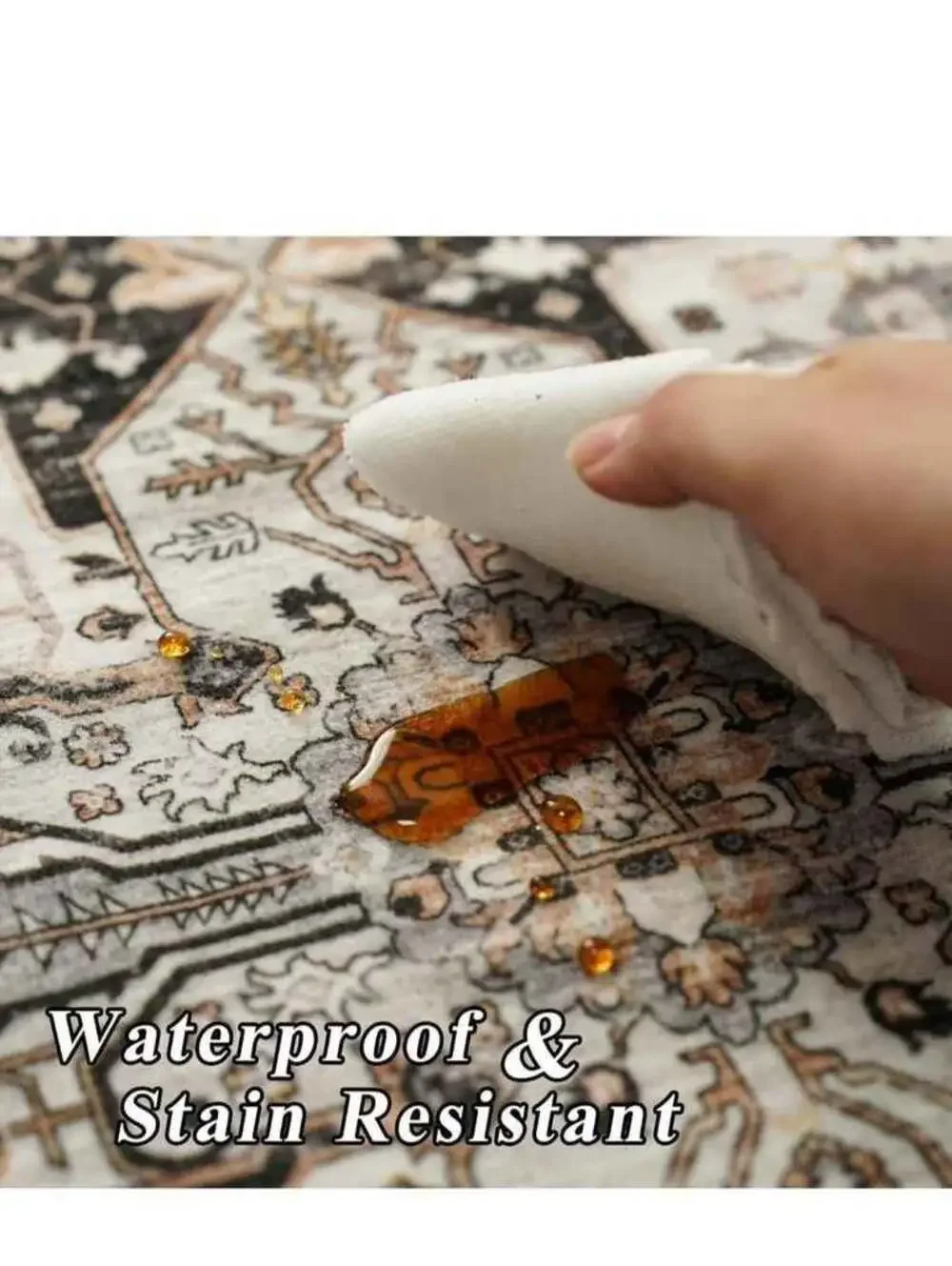 RUUGME Washable 11X11 Area Rugs Large Rugs for Living Room Soft Stain Resistant
